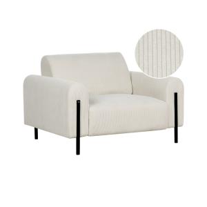 Sillón  Pana Blanco crema
