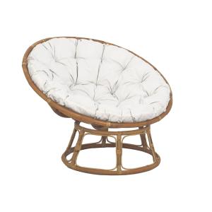 Sillón papasan de ratán con cojín ø113cm