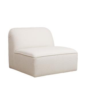 Sillón para sofá modular de tela rizada - beige