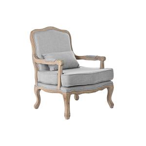 Sillon poliester madera gris claro 69x66x94cm