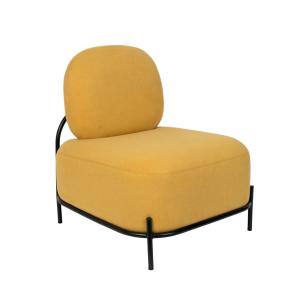 Sillón polly en tejido de poliéster amarillo