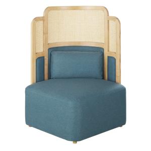 Sillón profesional azul verdoso con respaldo alto y rejilla…