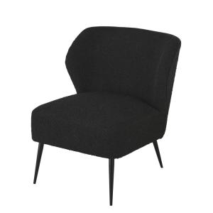 Sillón profesional de rizo en negro de poliéster reciclado