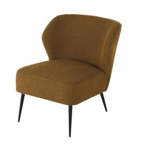 Sillón profesional de rizo marrón de poliéster reciclado