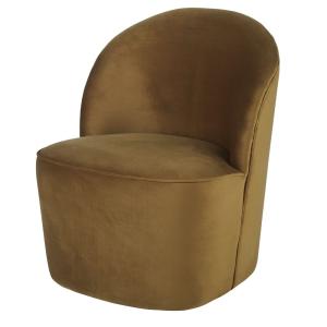 Sillón profesional de terciopelo reciclado ocre