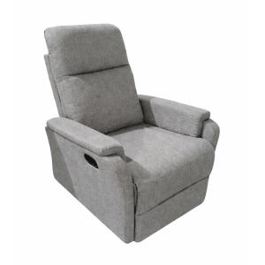 Sillón reclinable con palanca lateral en tela gris 102 x 76…