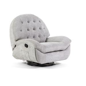 Sillón reclinable en 3 posiciones, giratorio y balancín bei…