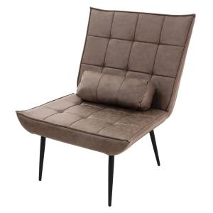 Sillón reclinable marrón tapizado con revestimiento y patas…