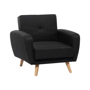 Sillón reclinable negro tela