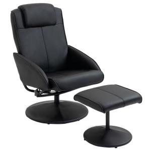 Sillón reclinable otomana 71x78x101 cm negro