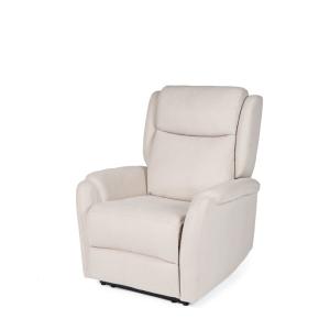 Sillón relax 2 motor tapizado beige