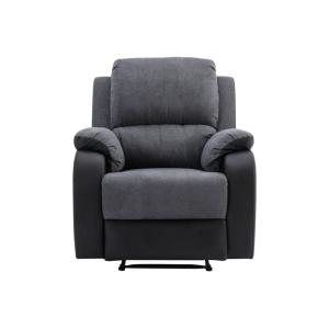 Sillón relax microfibra negro, gris