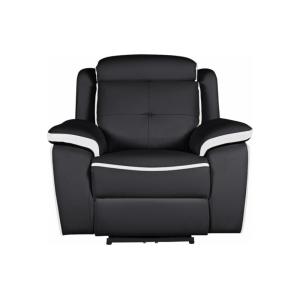 Sillón relax piel negro, blanco