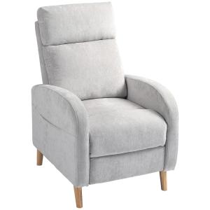 Sillón relax reclinable 68x90x106 cm gris claro