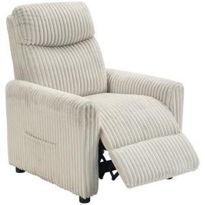 Sillón relax reclinable 73x86x100 cm crema