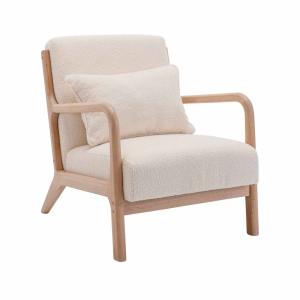 Sillón rizado de textura blanca