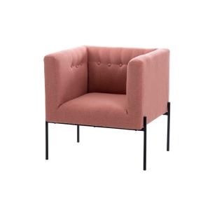 Sillon rosa de aglomerado, 70x65x75cm