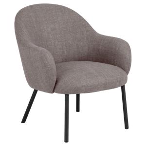 Sillón Spencer sillón de tela color gris-marrón