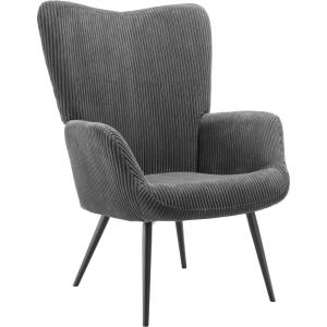 Sillón tapizado 72 x 76 x 100,5 cm corderoy ancho antracita…