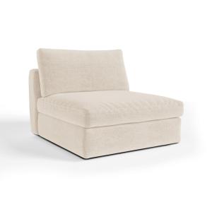 Sillón tejido tramado tacto suave beige
