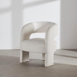 Sillón trípode de tejido tramado crudo