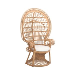 Sillón vintage de ratán, natural