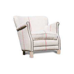 Sillon vintage en tejido beige