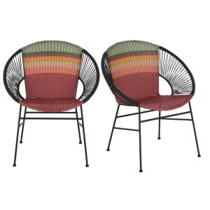 Sillones de jardín profesionales de metal en negro y resina…