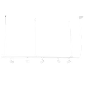 Sistema moderno de riel colgante blanco con 5 foco 193 x 9.…