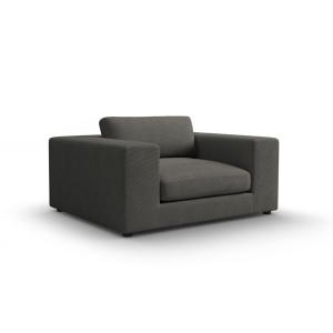 Sofá 1,5 plazas de pana gris oscuro