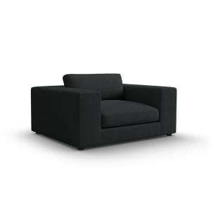 Sofá 1,5 plazas de pana negro