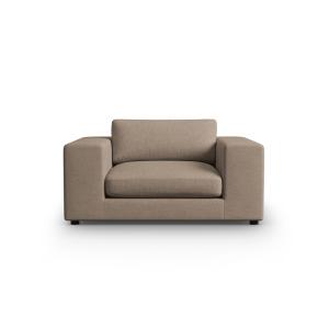 Sofá 1,5 plazas de tejido estructural marrón claro