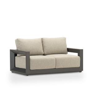 Sofa 2 plazas aluminio antracita