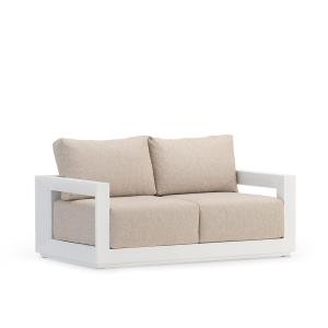 Sofa 2 plazas aluminio blanco