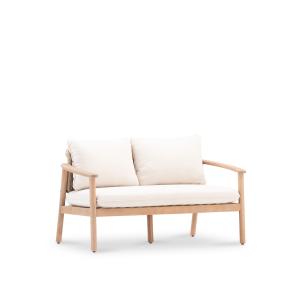 Sofa 2 plazas jardin madera y cuerda trenzada