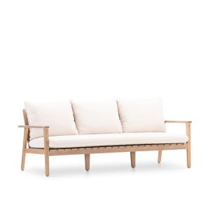 Sofa 3 plazas lamas madera