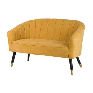Sofá amarillo de madera 129x72x80cm