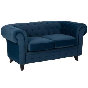 Sofá azul marino 160x82x76h cm