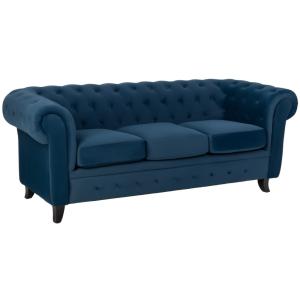 Sofá azul marino 199x82x76h cm
