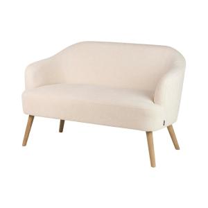 Sofá beige de madera 131x72x79cm