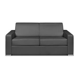 Sofá cama 100% piel 3 plazas gris 194x223cm