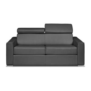 Sofá cama 100% piel 3 plazas gris 196x223cm