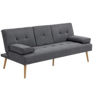 Sofá cama 181x77x78 cm gris oscuro