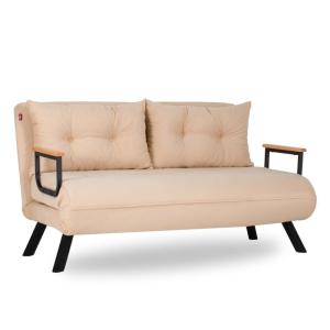 Sofá cama 2 plazas l133 cm - beige