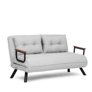 Sofá cama 2 plazas l133 cm - gris claro