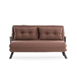 Sofá cama 2 plazas l133 cm - marrón