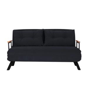 Sofá cama 2 plazas l133 cm - negro