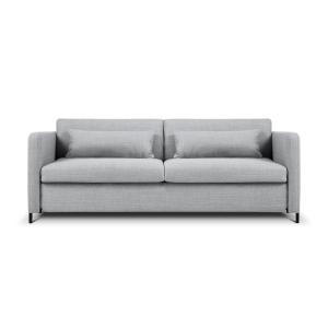 Sofá cama 3 plazas de tela gris claro