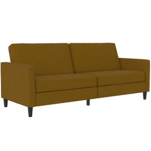 Sofá cama 3 plazas en efecto lino curry