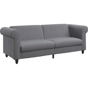 Sofá cama 3 plazas en tela gris